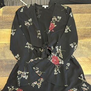 Black Floral Romper